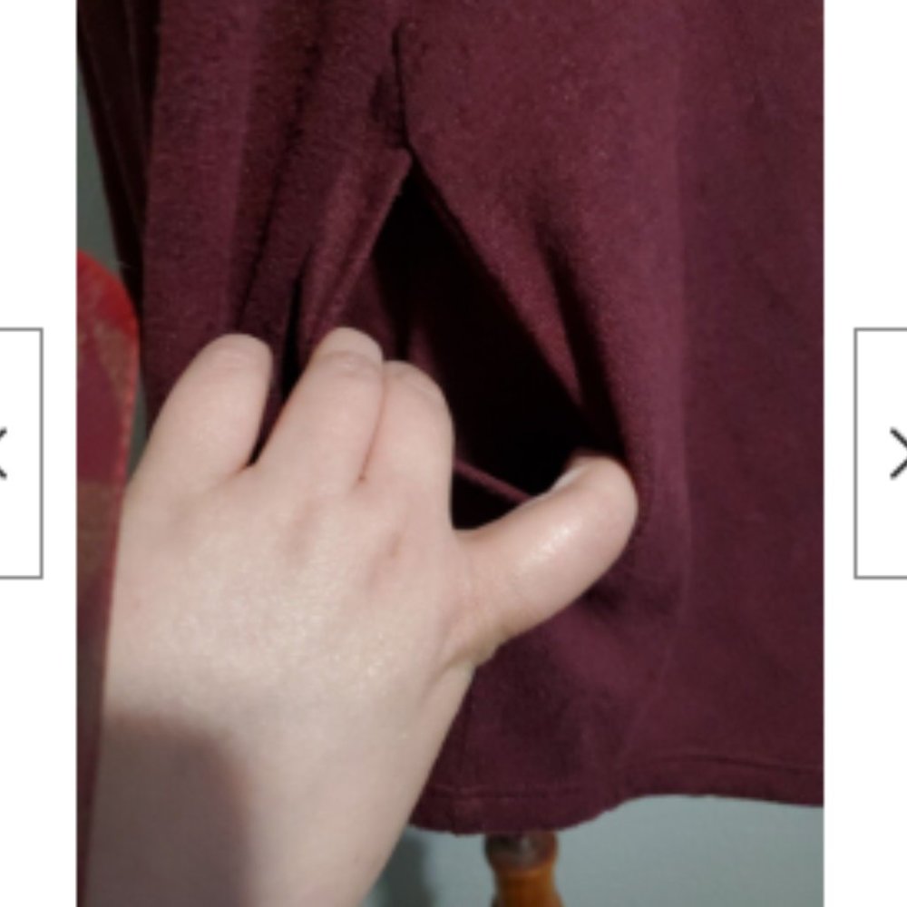 Logo Women's Cardigan Burgundy Size S - Picture 3 of 7